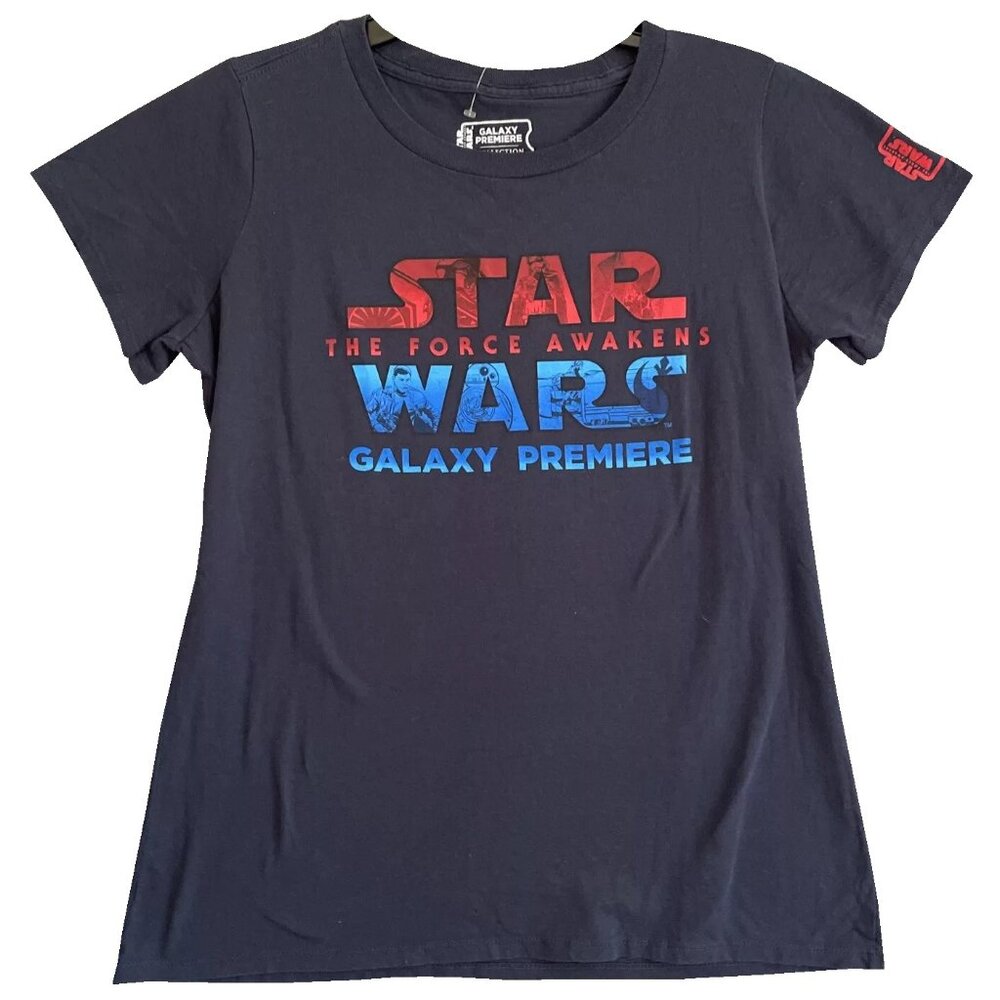 New! Star Wars Galaxy Premiere Double Sided Women's T-Shirt The Force Awakens